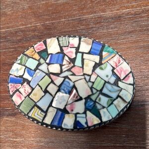 Colorful Mosaic western belt buckle